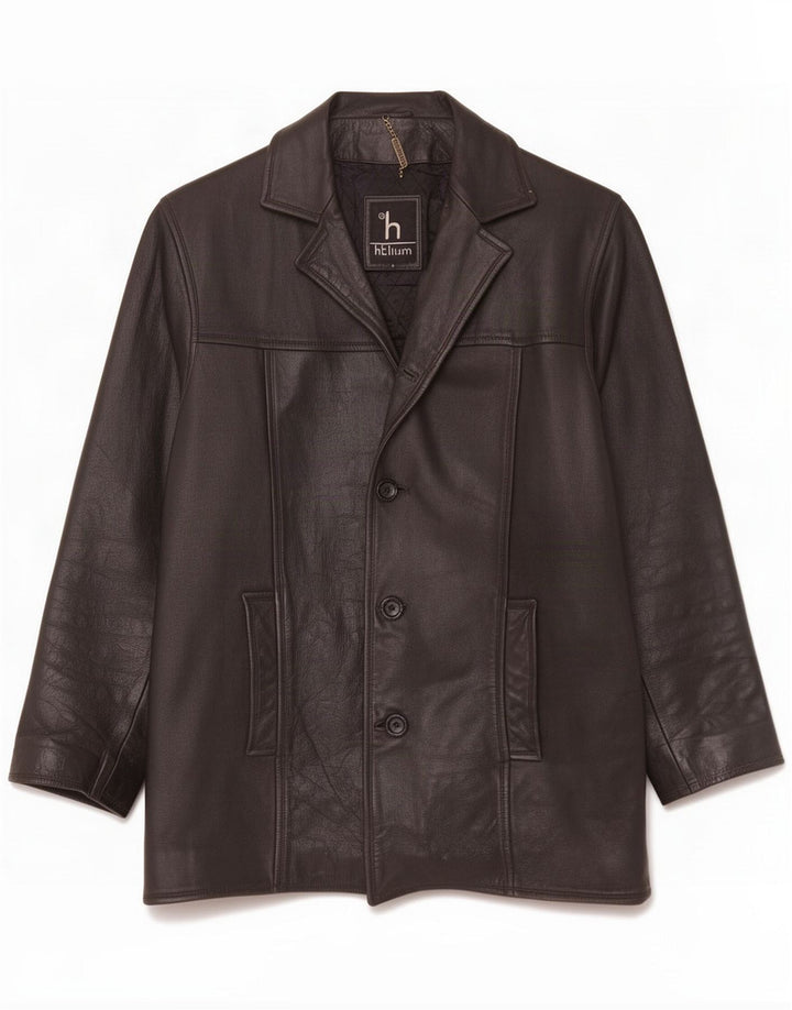 Helium Męska kurtka skórzana UK 38 Medium Black
