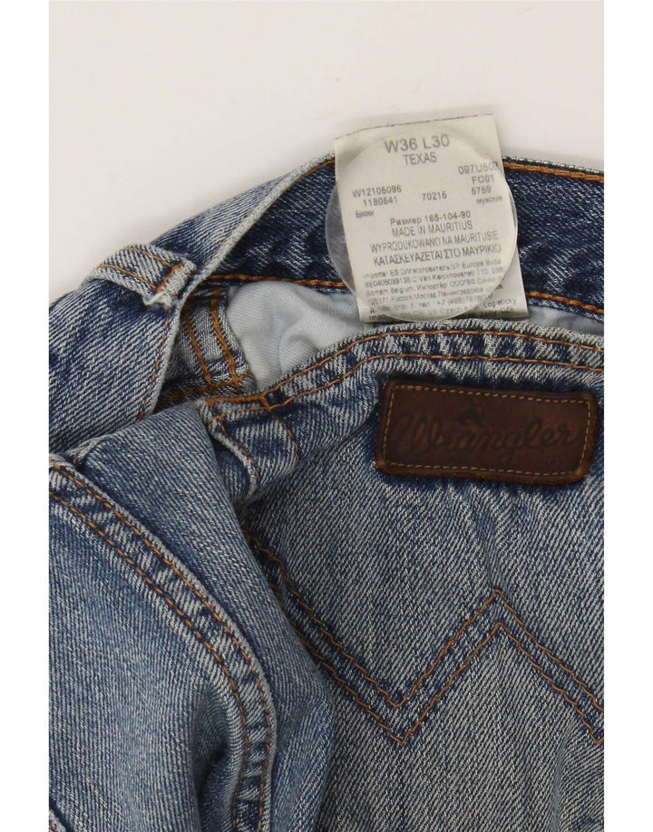 Męskie jeansy Wrangler Texas Straight W36 L30 Niebieskie bawełniane