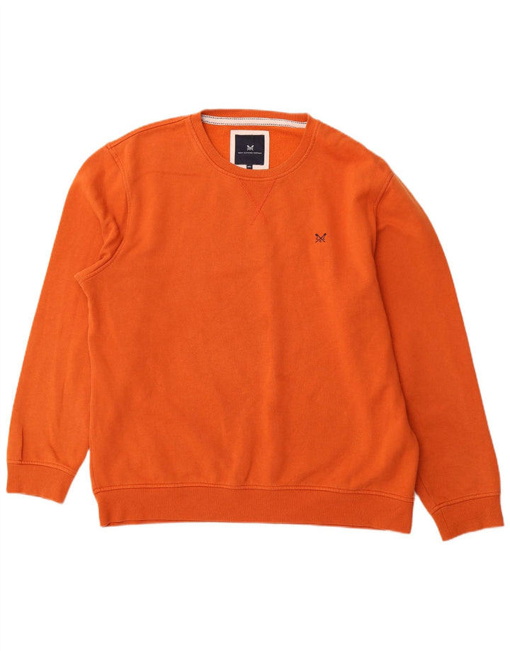 CREW CLOTHING Męski sweter bluzowy 2XL Pomarańczowa bawełna