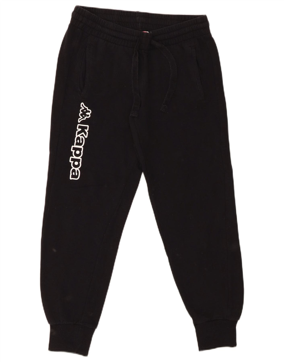 Damskie spodnie dresowe Kappa Graphic Joggers UK 12 Średnia czarna bawełna