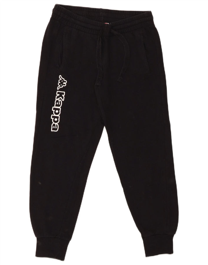 Damskie spodnie dresowe Kappa Graphic Joggers UK 12 Średnia czarna bawełna