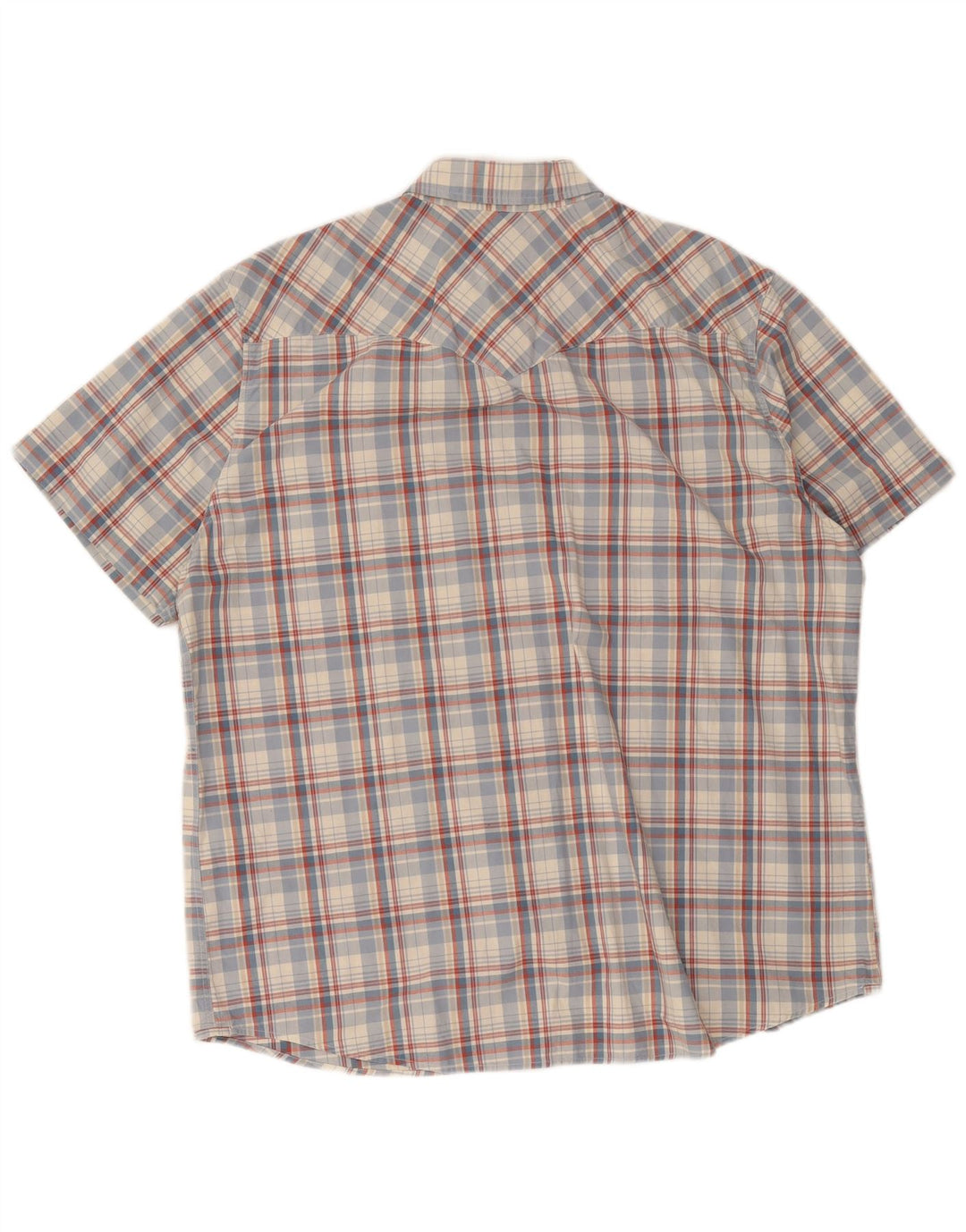 Koszula męska z krótkim rękawem Levi's 2XL, bawełniana niebieska kratka
