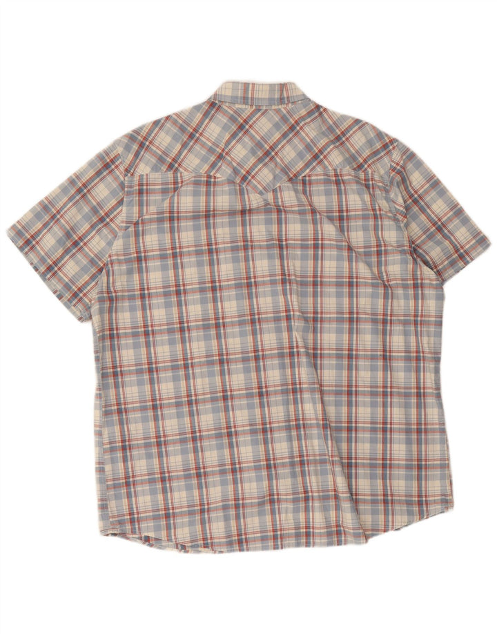Koszula męska z krótkim rękawem Levi's 2XL, bawełniana niebieska kratka