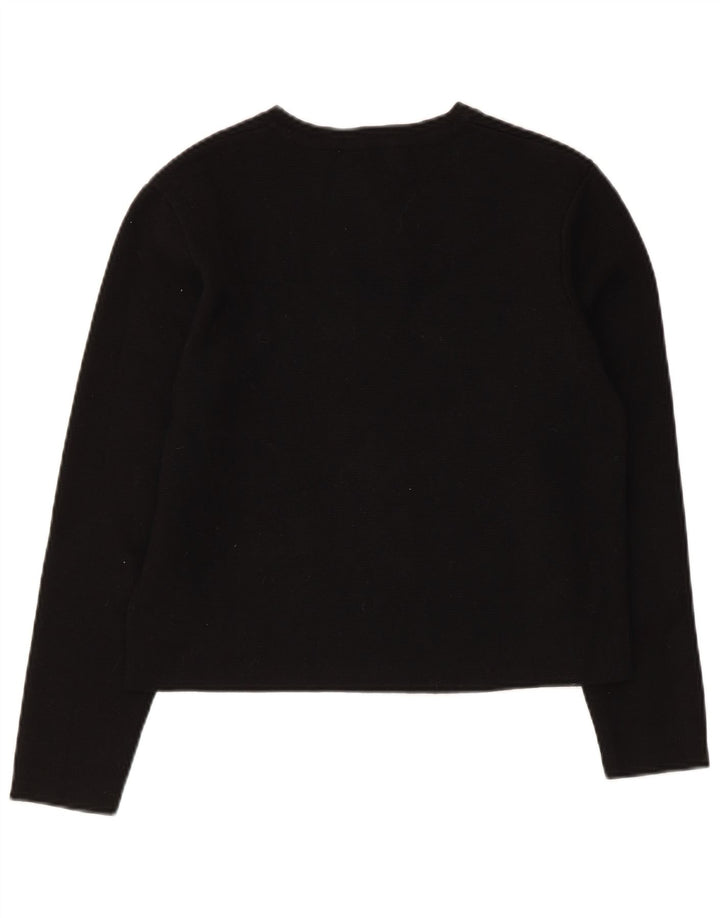 Sweter damski Zara Crop Cardigan UK 12 Średni czarny wiskoza