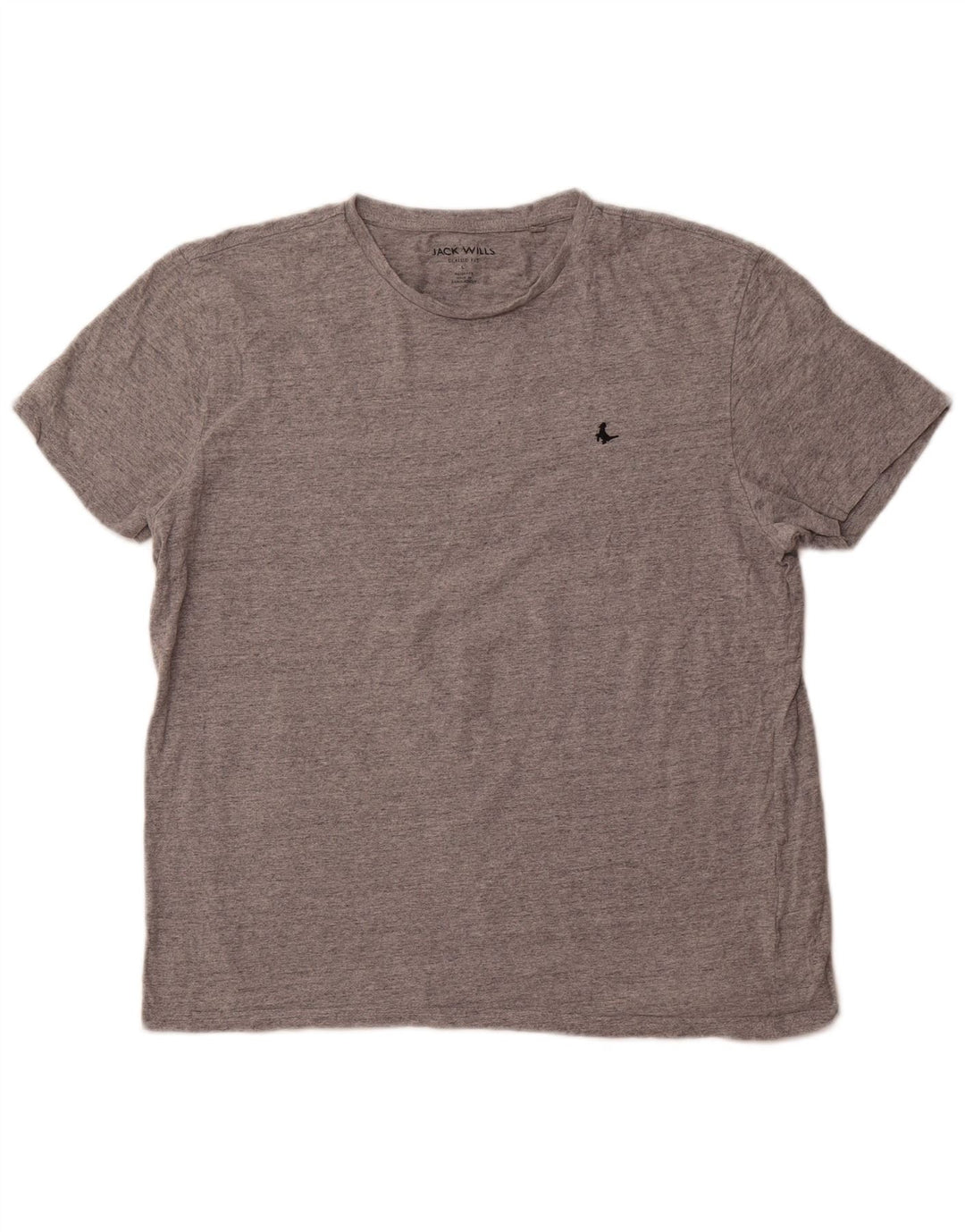 Męski T-shirt JACK WILLS o klasycznym kroju, duży, szary