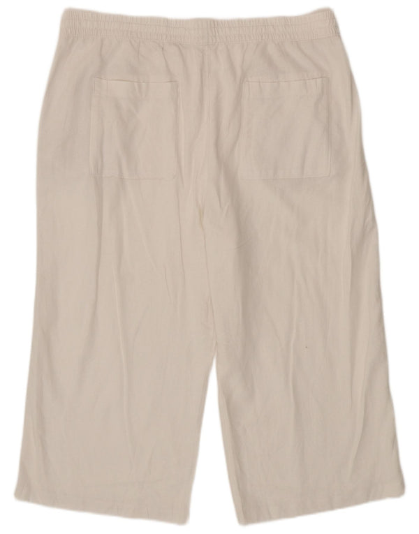 Spodnie Marks & Spencer Damskie Straight Capri UK 20 2XL W40 L21 Białe