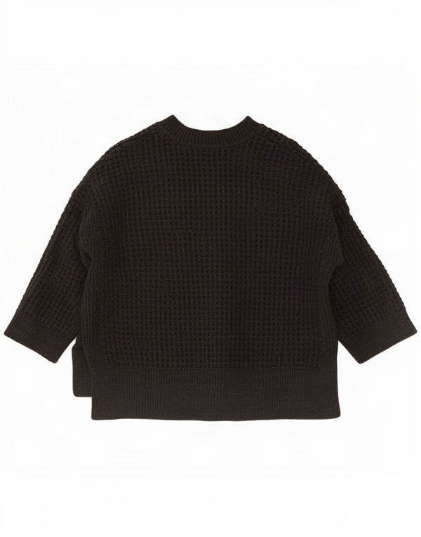 Damski sweter z okrągłym dekoltem All Saints UK 14 Medium Black Cotton