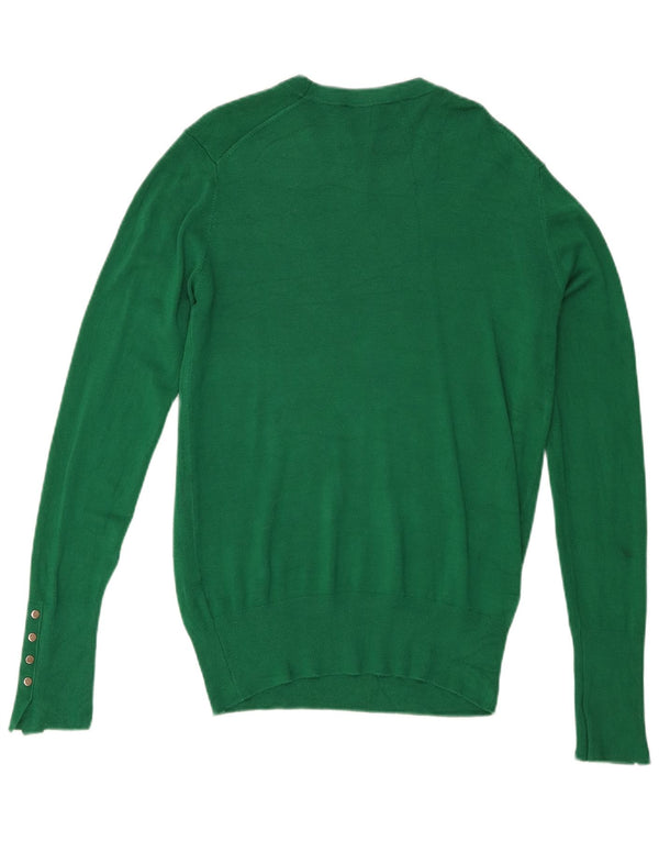 Sweter damski Zara z okrągłym dekoltem UK 14, duży zielony