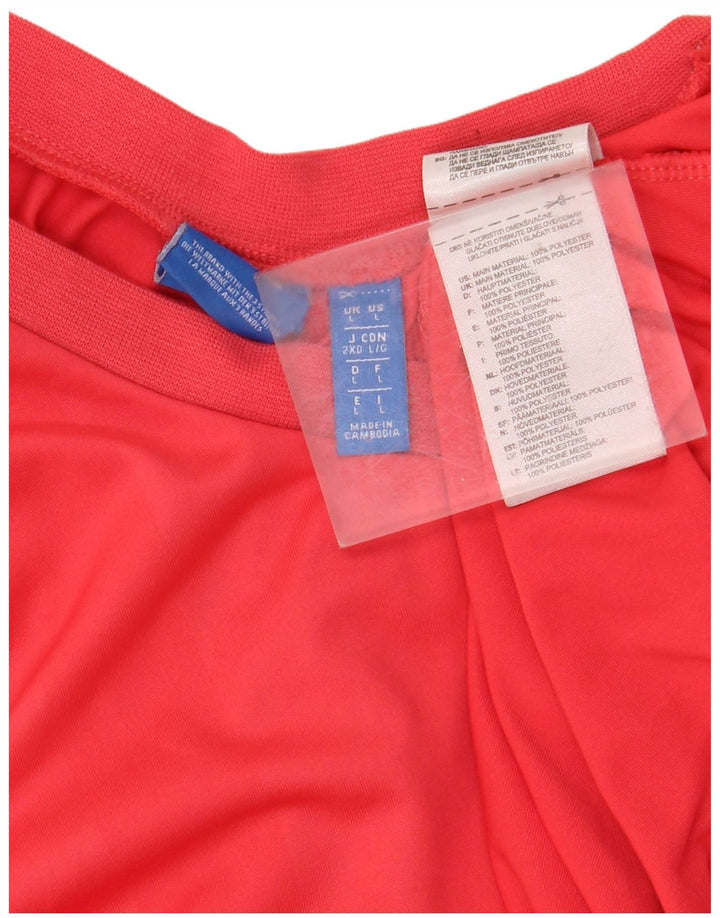 Męska kamizelka z grafiką ADIDAS, duża, czerwona, poliester