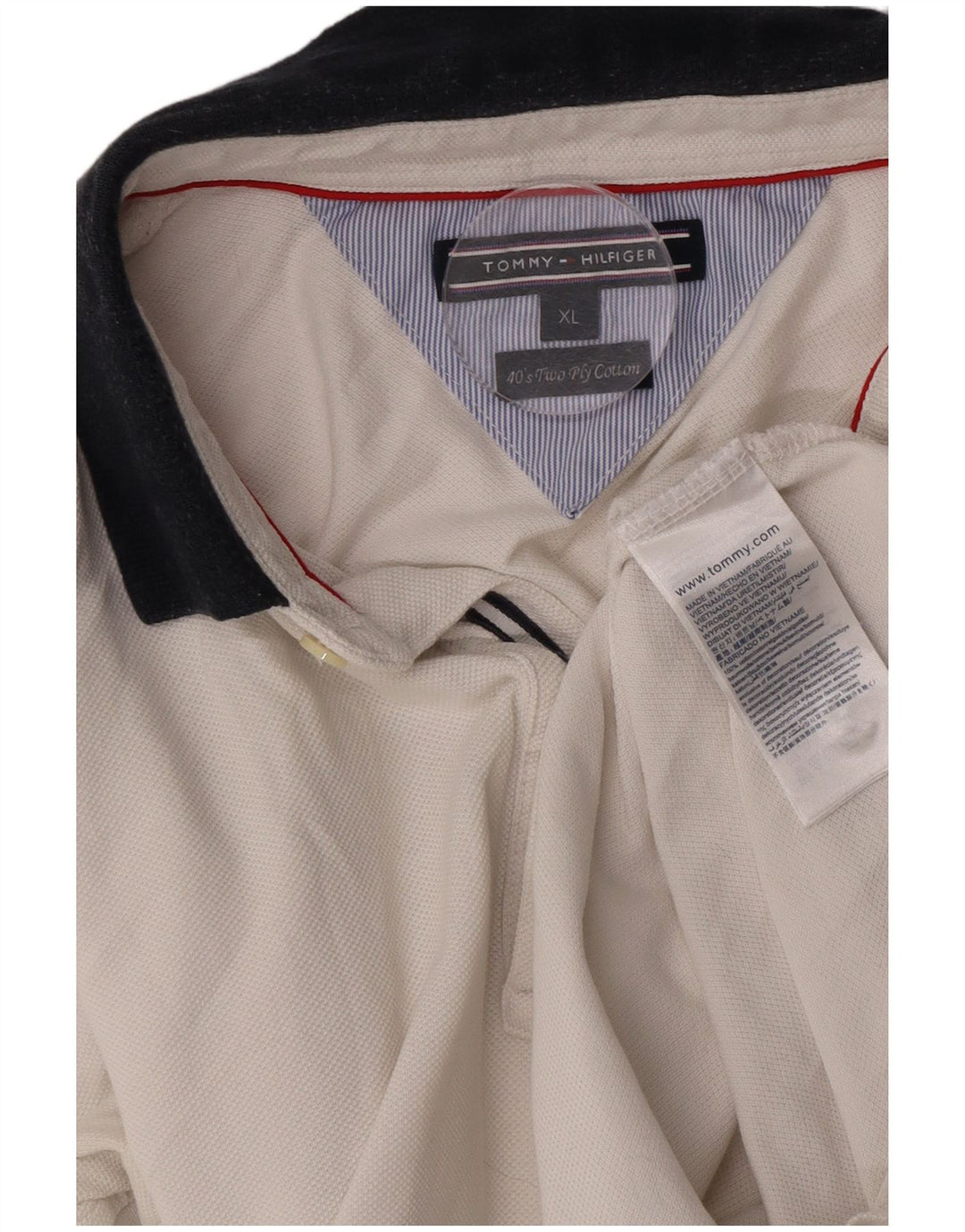 Męska koszulka polo Tommy Hilfiger XL, biała, bawełniana
