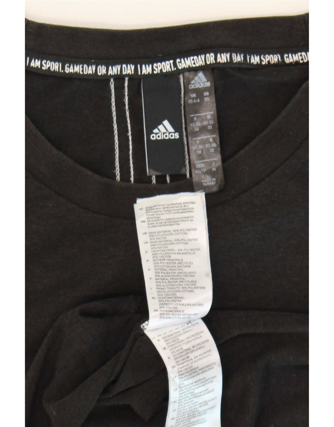 Damska koszulka oversize Adidas Top UK 4/6 XS Szary poliester