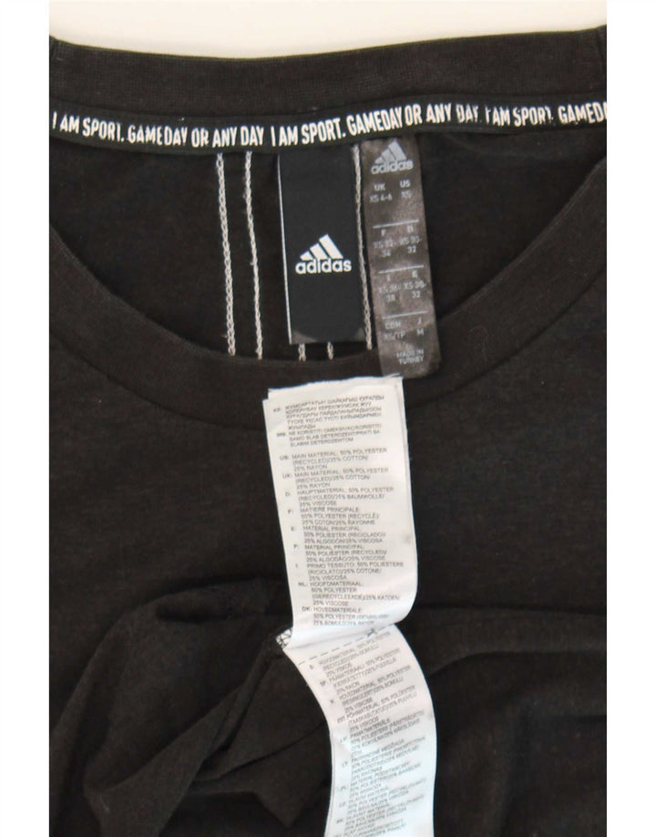 Damska koszulka oversize Adidas Top UK 4/6 XS Szary poliester