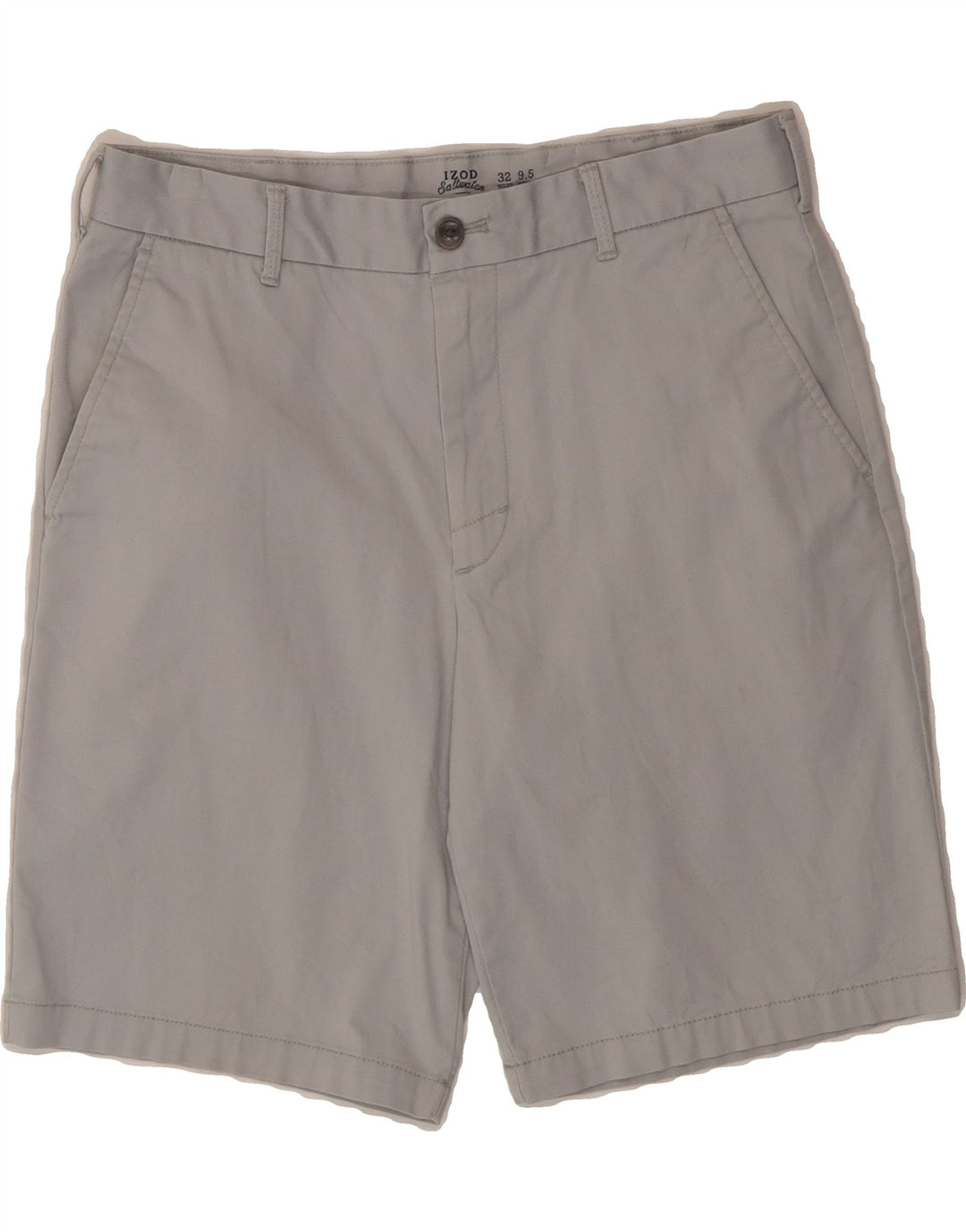 IZOD Mens Salt Water Chino Shorts W32 Medium Grey Cotton Vintage Izod and Second-Hand Izod from Messina Hembry 