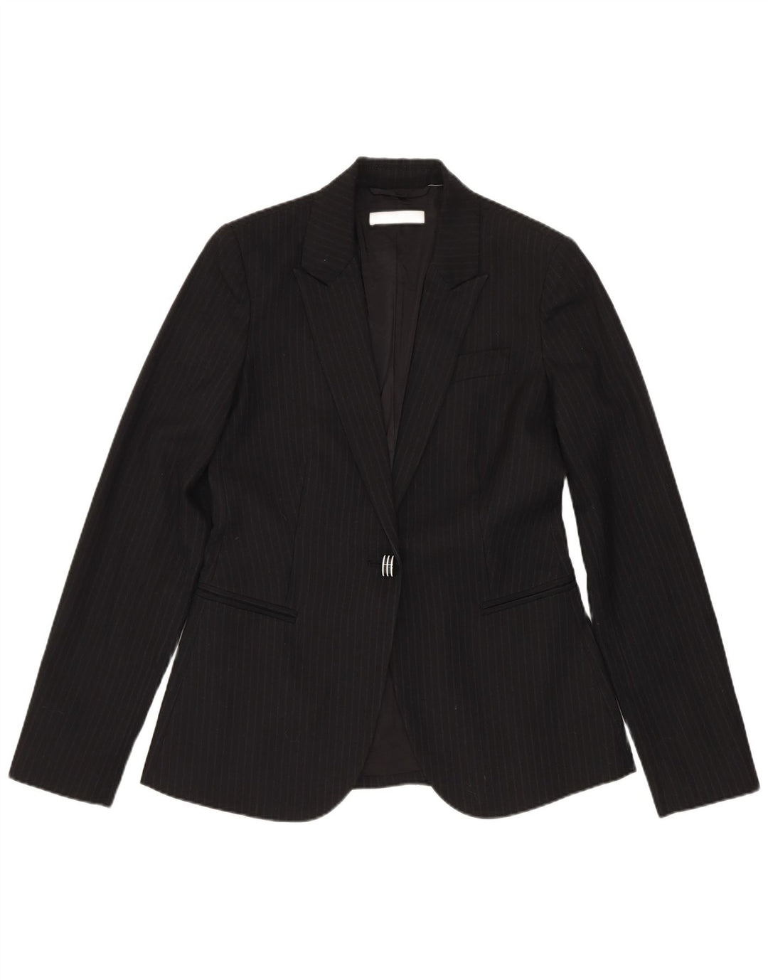 Stefanel damski 2-częściowy garnitur zapinany na 1 guzik IT 40 Small W28 L28 w czarne prążki