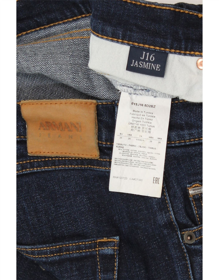 Damskie jeansy Armani Jasmine Bootcut W26 L27 Granatowa bawełna