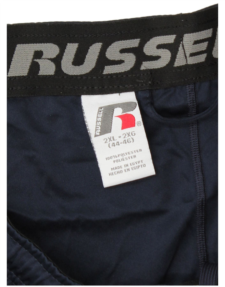 Męskie spodenki sportowe RUSSELL ATHLETIC Dri-Power, 2XL, granatowe, poliestrowe