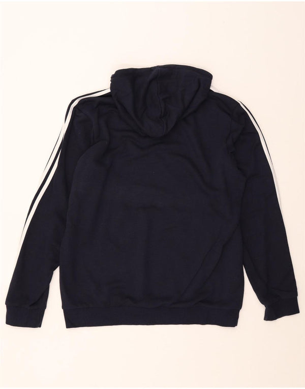 Adidas Mens Hoodie Jumper XL Navy Blue Cotton
