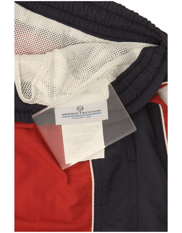 Męskie spodenki kąpielowe Sergio Tacchini z grafiką 2XL, poliamid w kolorze czerwonym