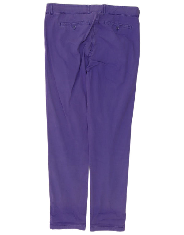 Spodnie damskie Marks & Spencer Straight Chino UK 12 Medium W34 L30 Fioletowe