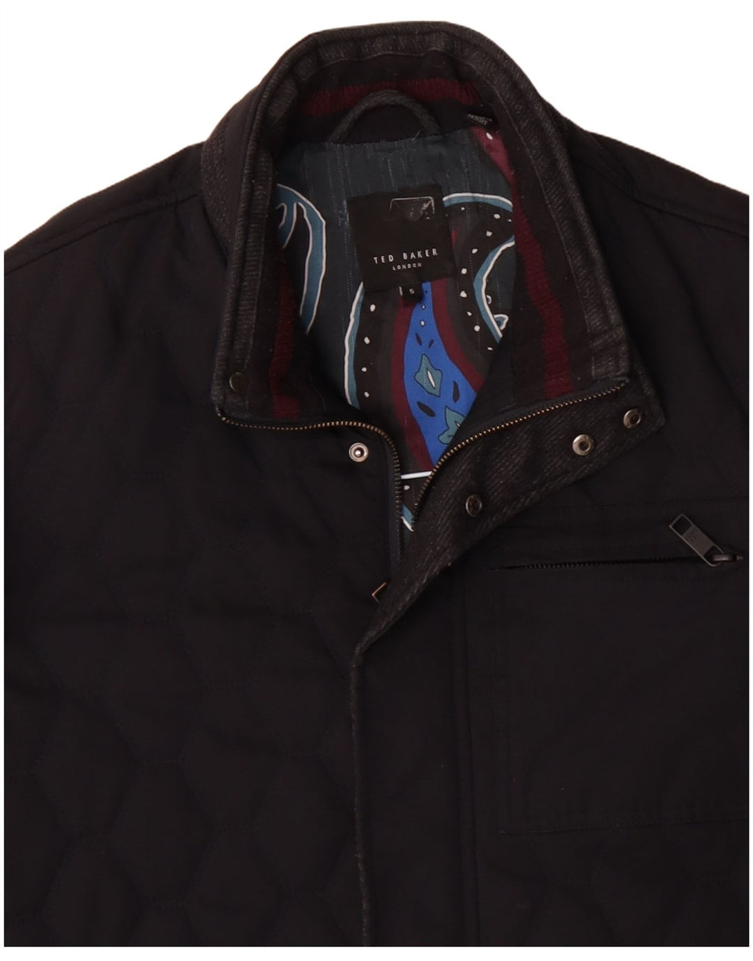 Męska pikowana kurtka TED BAKER, rozmiar 5 XL, granatowa