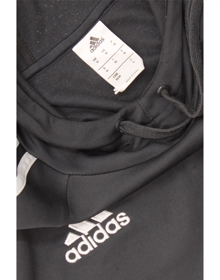 Męski sweter z kapturem ADIDAS, średnioszary, z blokami kolorów