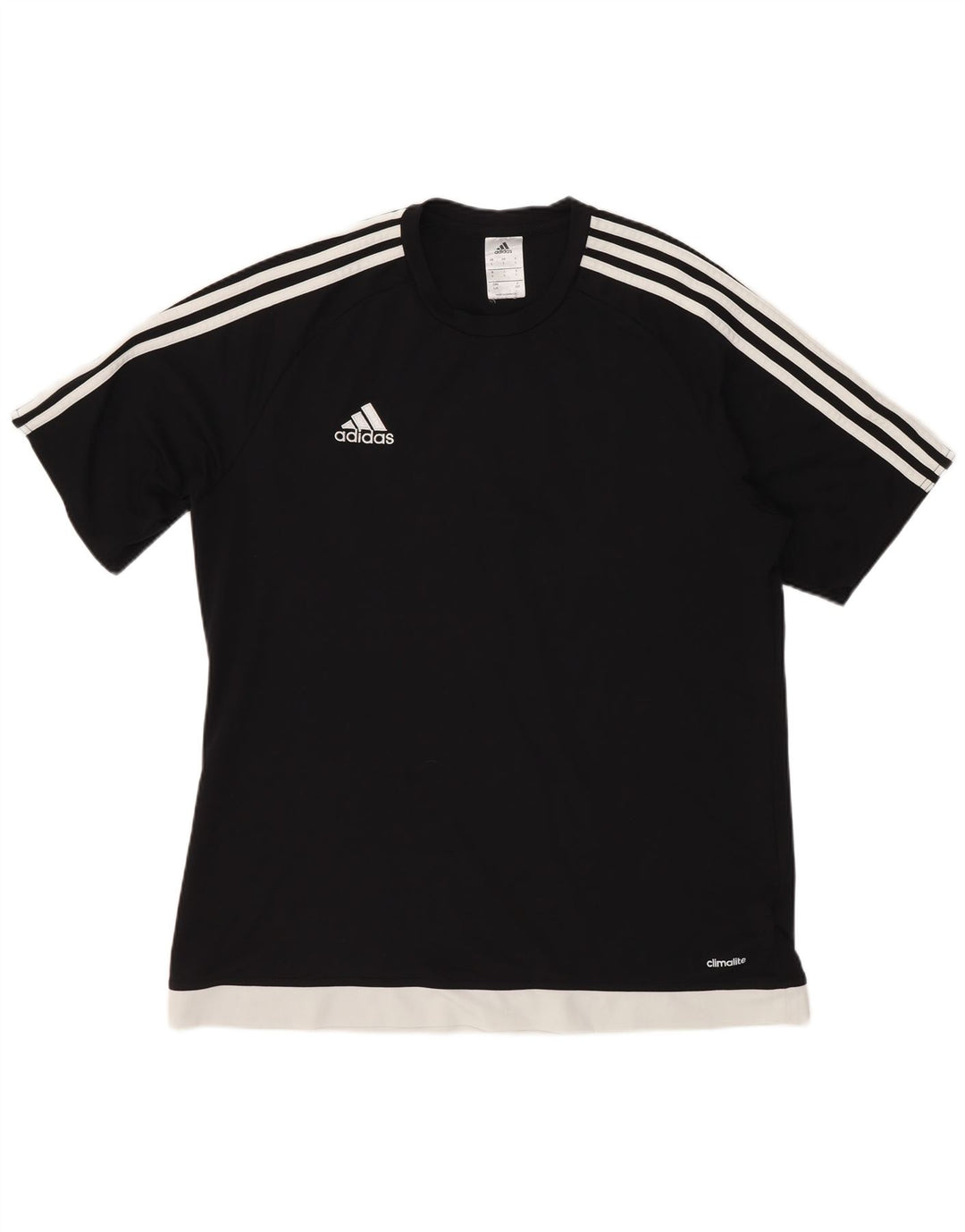 Adidas Męski T-shirt Top Duży Czarny Poliester