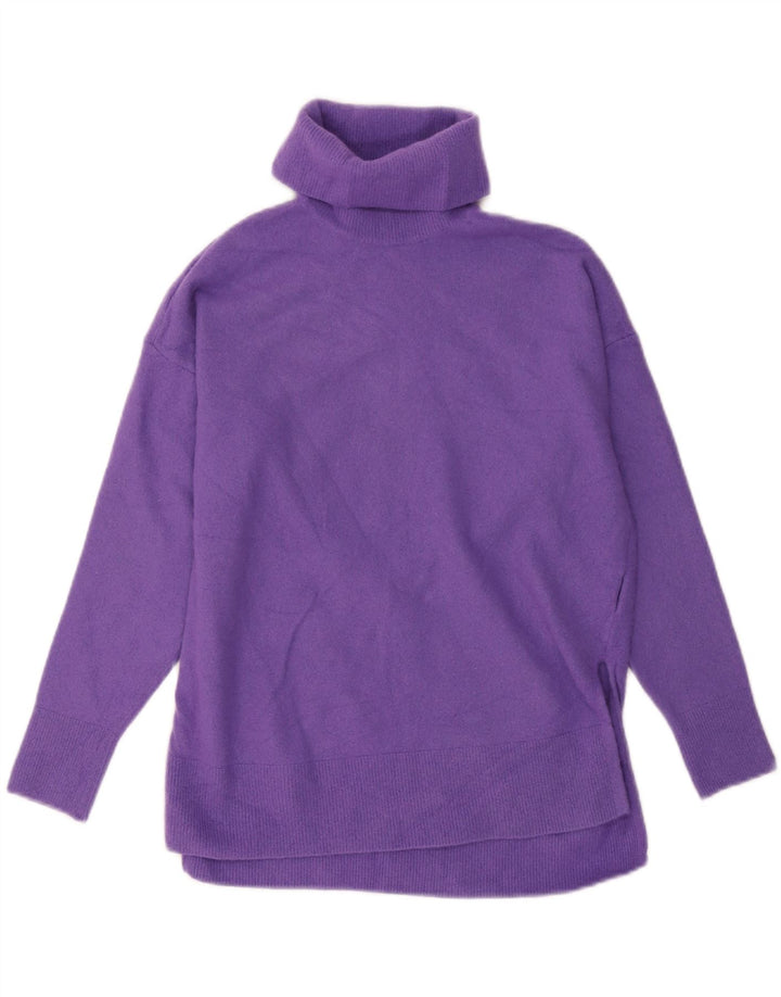 Damski sweter z golfem Benetton UK 12, średni fiolet