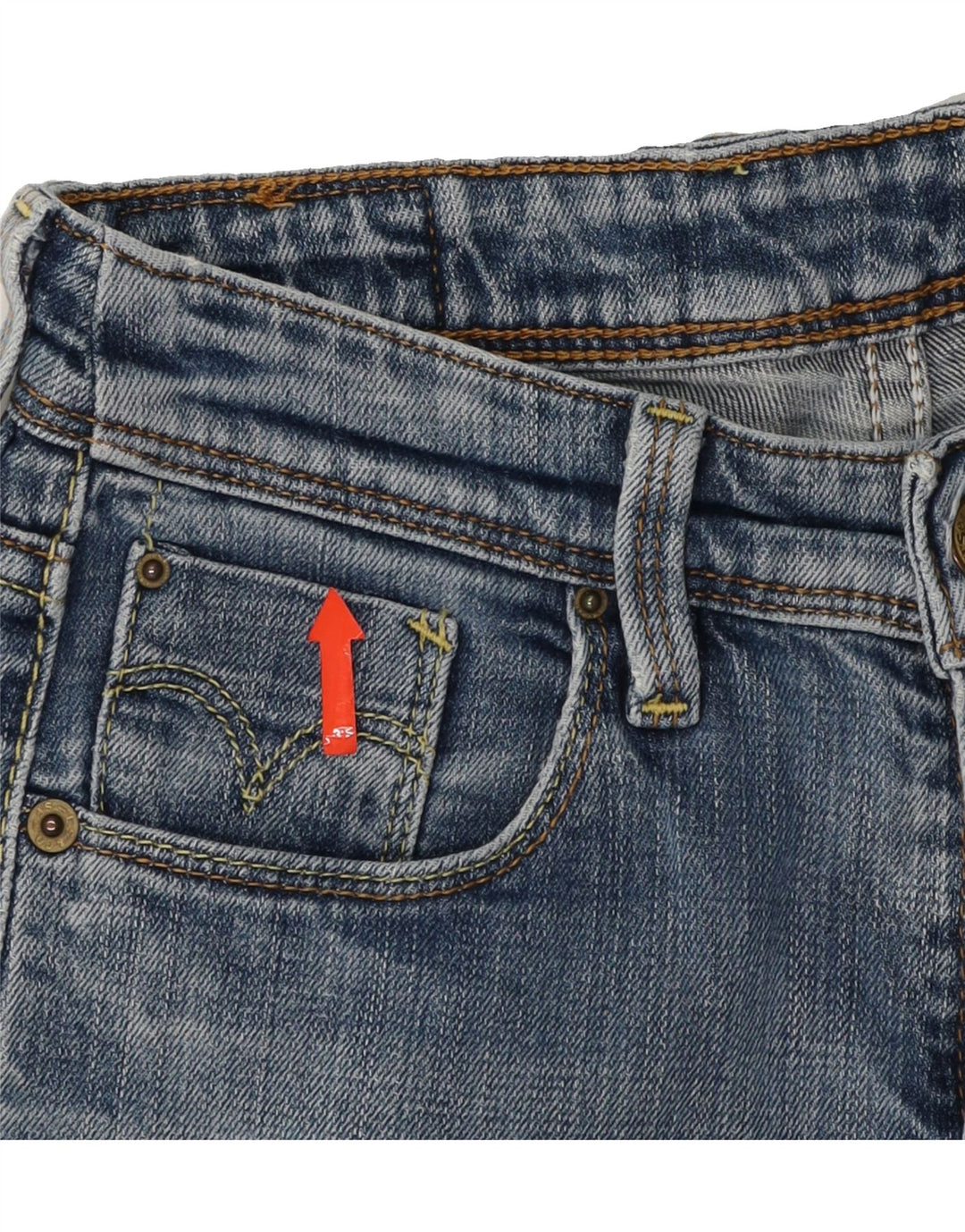 LEVI'S Womens Straight Jeans W26 L26 Blue Vintage Levi's and Second-Hand Levi's from Messina Hembry 