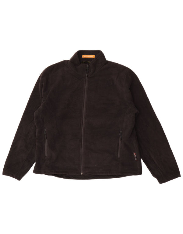Damska kurtka polarowa oversize Eddie Bauer UK 18 XL, czarny poliester