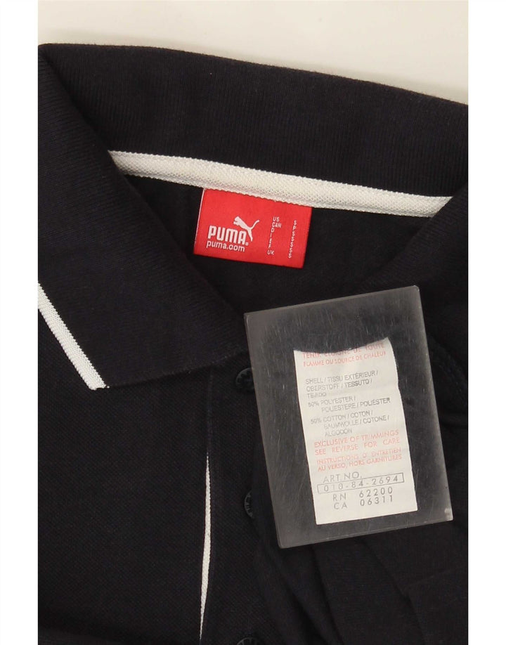 Męska koszulka polo Puma, mała, czarna, z poliestru