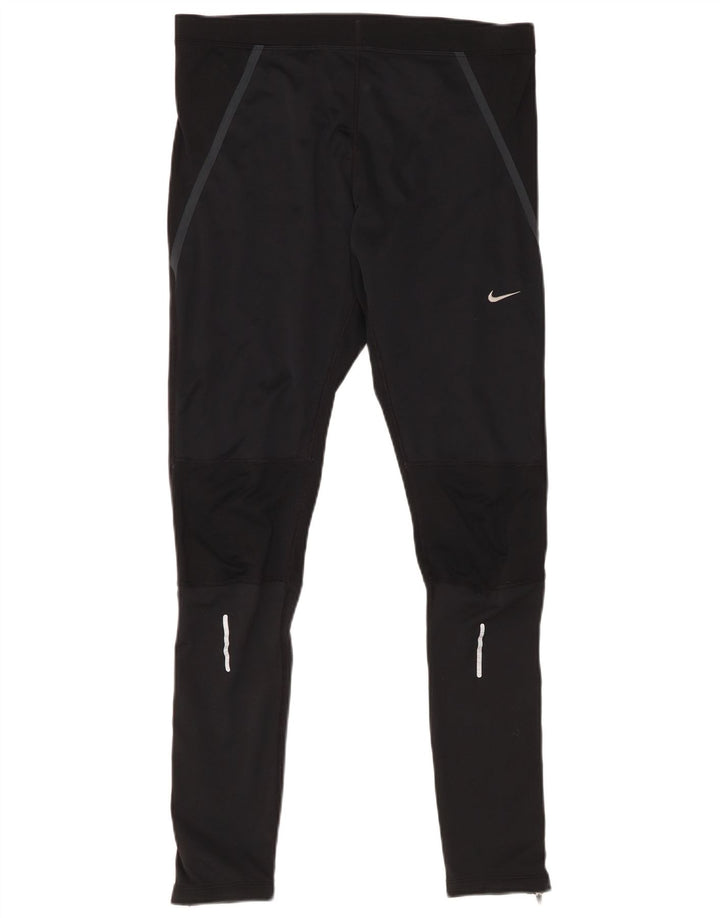 Damskie legginsy Nike Dri Fit UK 16, duże, czarne, poliestrowe