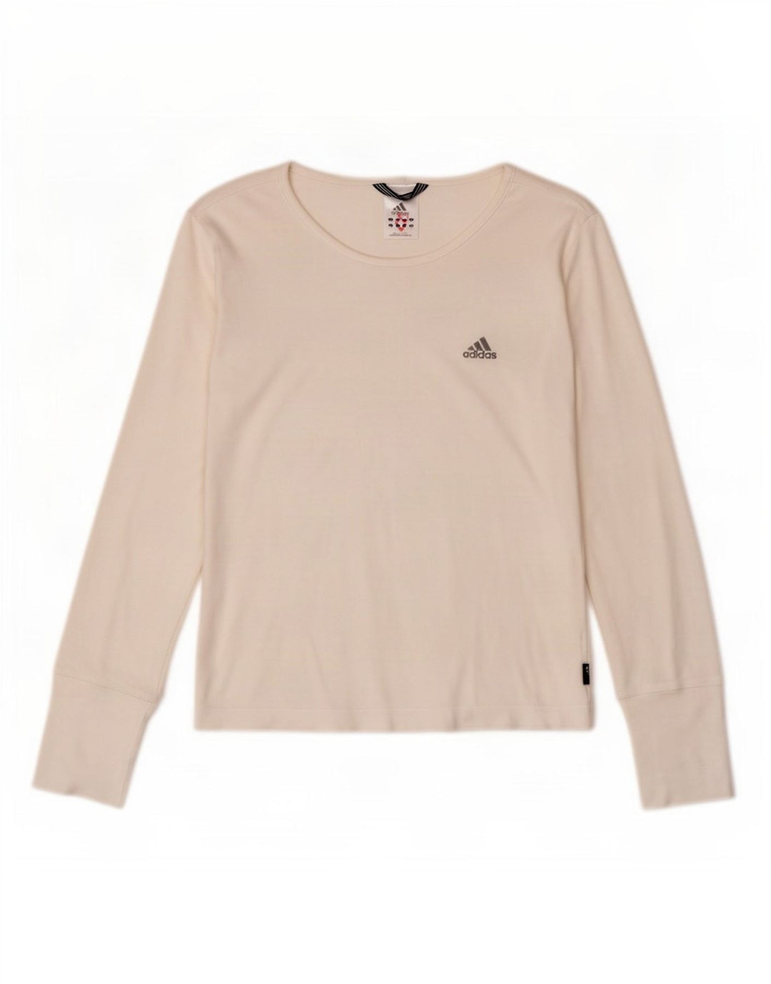 Damska koszulka Adidas z długim rękawem UK 14, średnia biel
