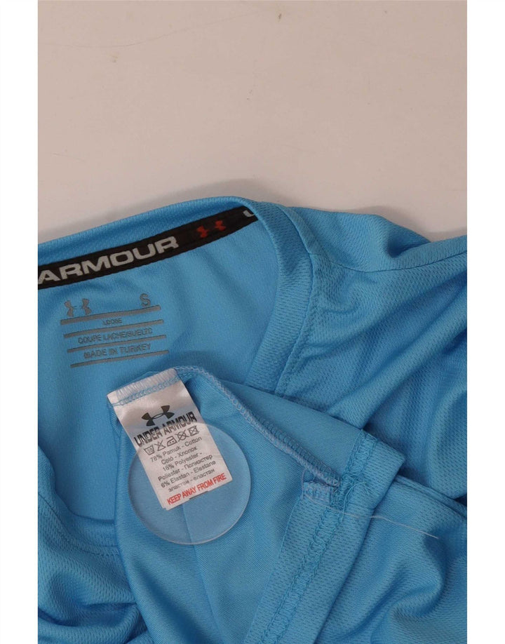 Under Armour Męski T-shirt Top Mały Niebieski Bawełniany