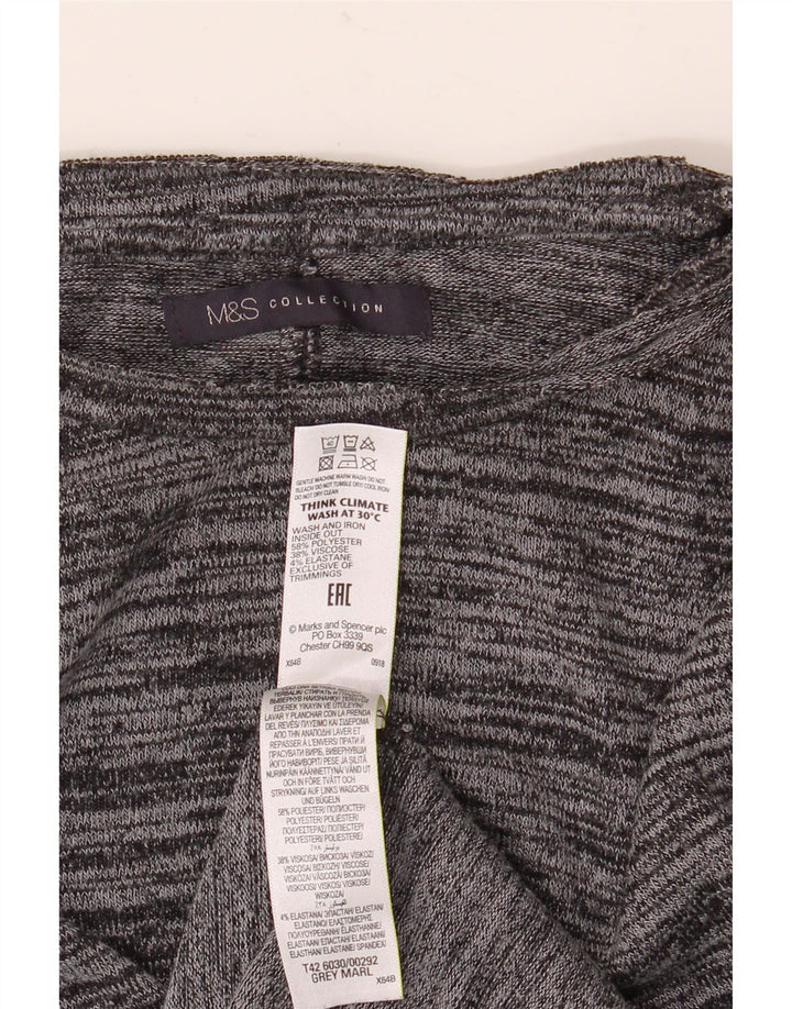 Marks & Spencer Damska sukienka sweterkowa UK 18 XL Szary, nakrapiany poliester