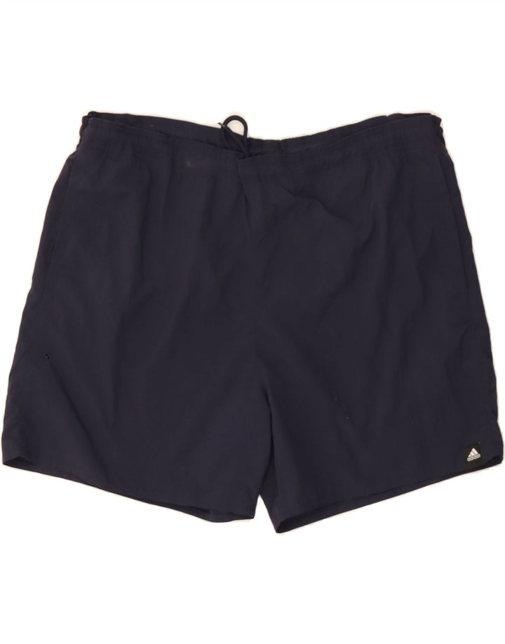 ADIDAS Mens Sport Shorts XL Navy Blue Nylon Vintage Adidas and Second-Hand Adidas from Messina Hembry 