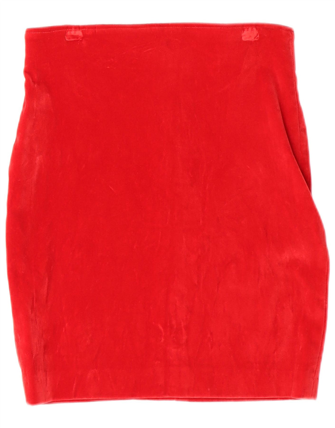 VINTAGE Damska spódnica ołówkowa welurowa IT 44 Medium W26 Czerwona bawełna