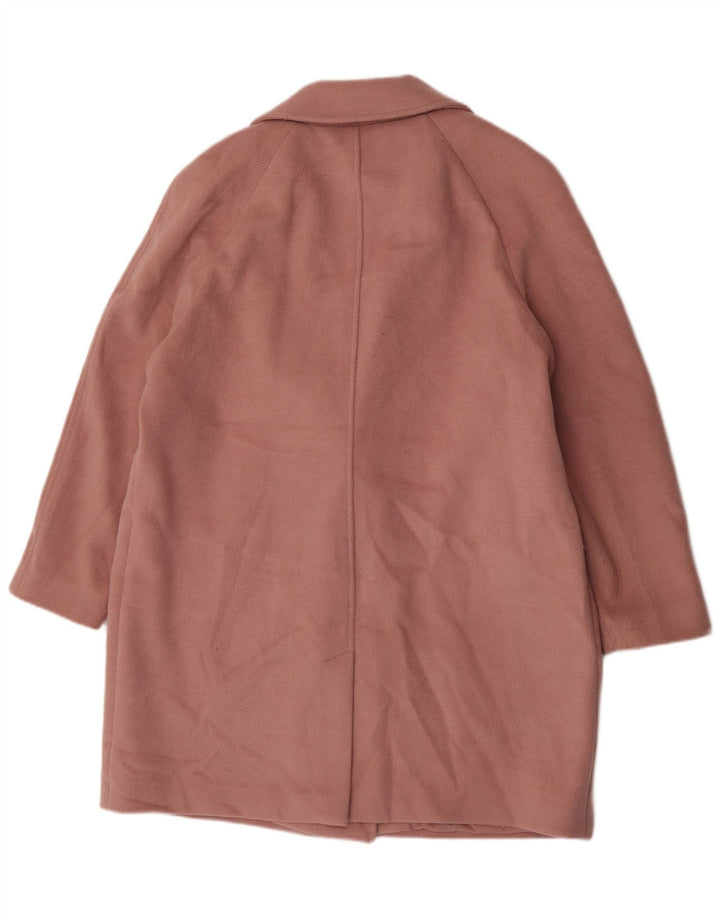 Marks & Spencer Damski płaszcz dwurzędowy UK 18 XL, różowy poliester