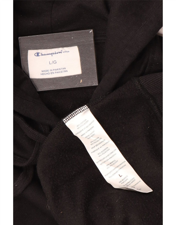 Męski sweter z kapturem CHAMPION, duży, czarny, bawełniany