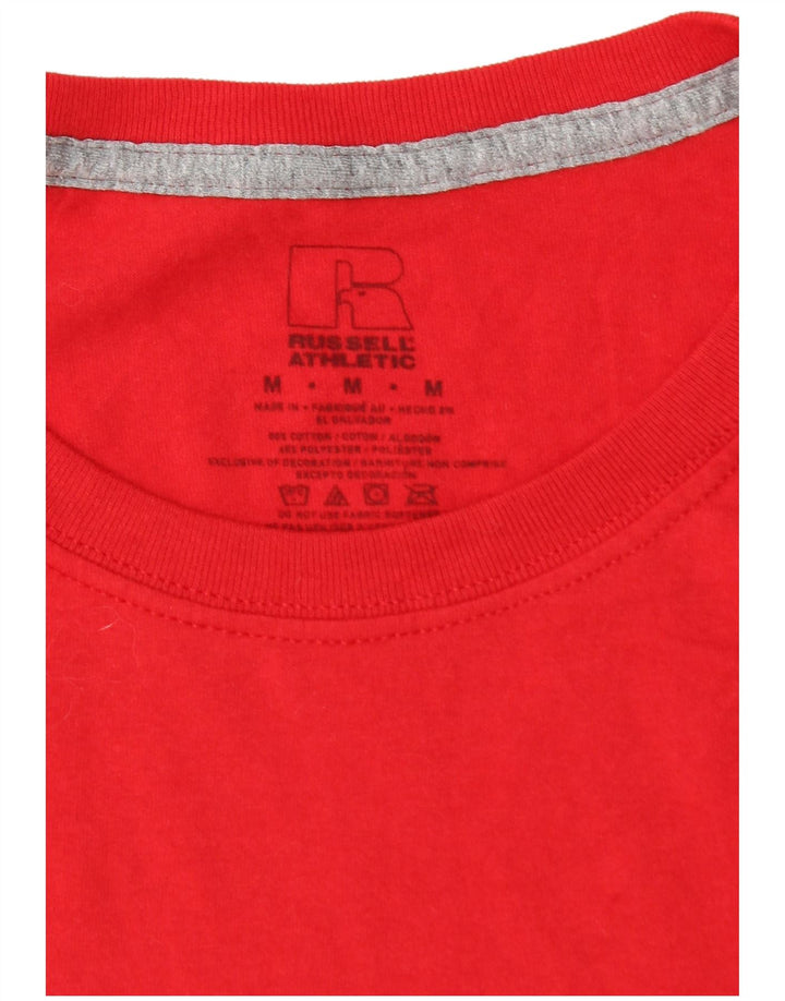 T-shirt męski RUSSELL ATHLETIC, bawełniany, średni czerwony
