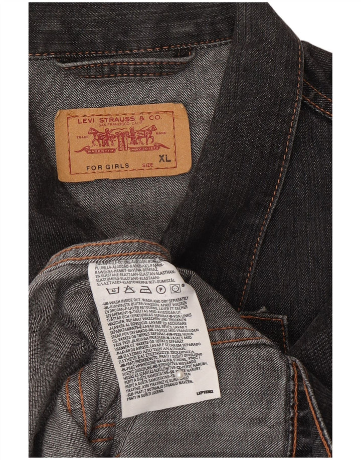 Kurtka dżinsowa Levi's dla dziewcząt 15-16 lat XL, szara bawełna