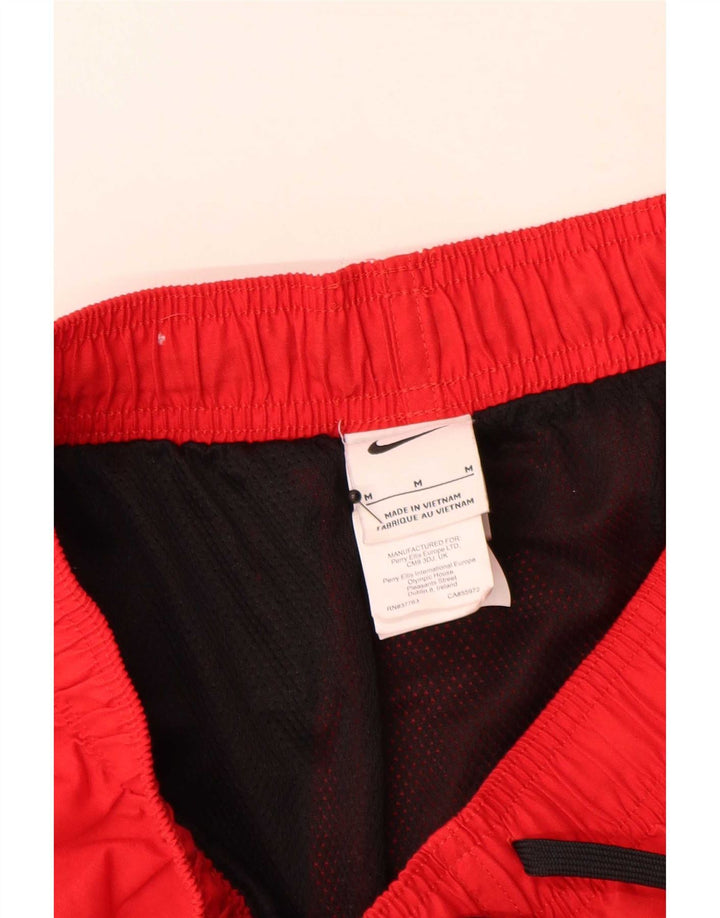 Męskie spodenki kąpielowe Nike z grafiką, średni czerwony poliester