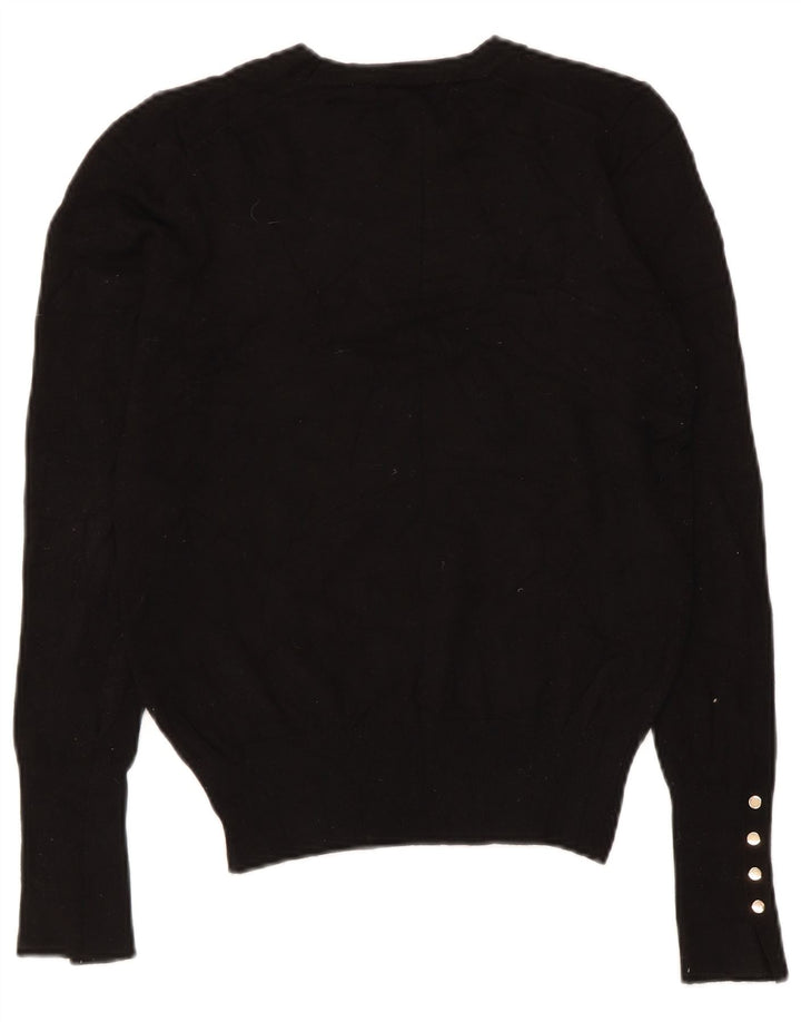 Sweter damski Zara z okrągłym dekoltem UK 10, mały, czarny