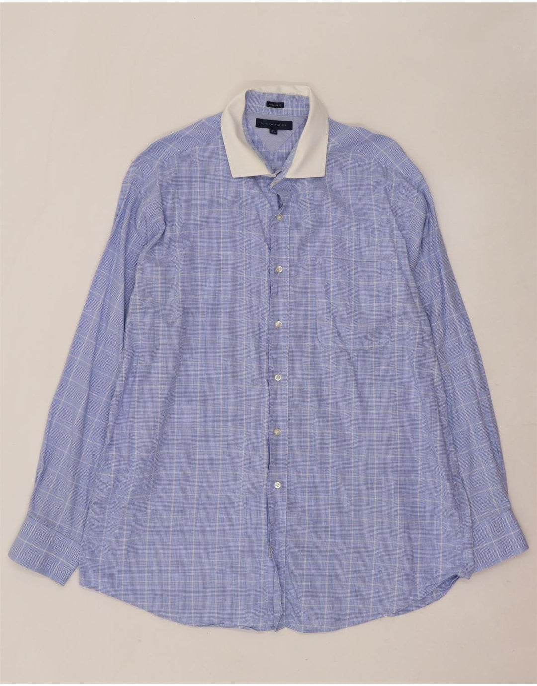 Koszula męska Tommy Hilfiger o regularnym kroju, rozmiar 17 XL, niebieska kratka