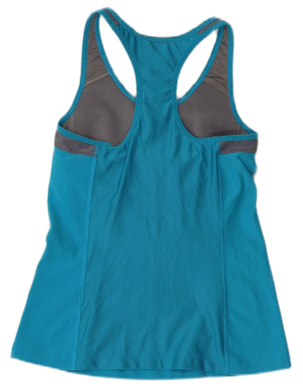 Damska kamizelka NIKE Dri Fit Graphic Top UK 12 w kolorze średnioniebieskim