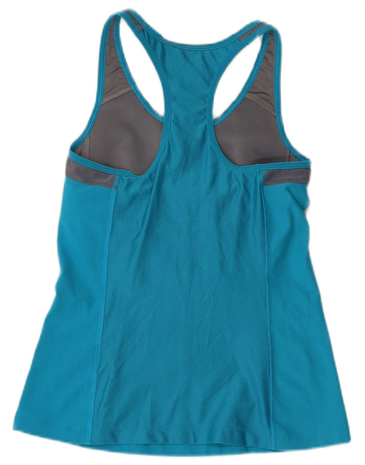 Damska kamizelka NIKE Dri Fit Graphic Top UK 12 w kolorze średnioniebieskim