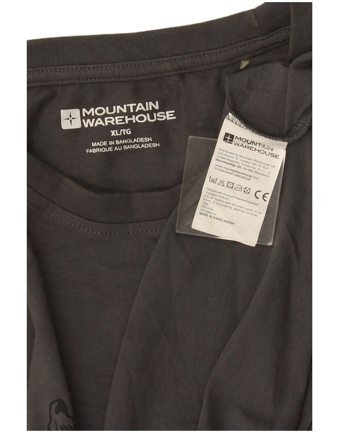 Męska koszulka z grafiką Mountain Warehouse, góra XL, szara, bawełniana
