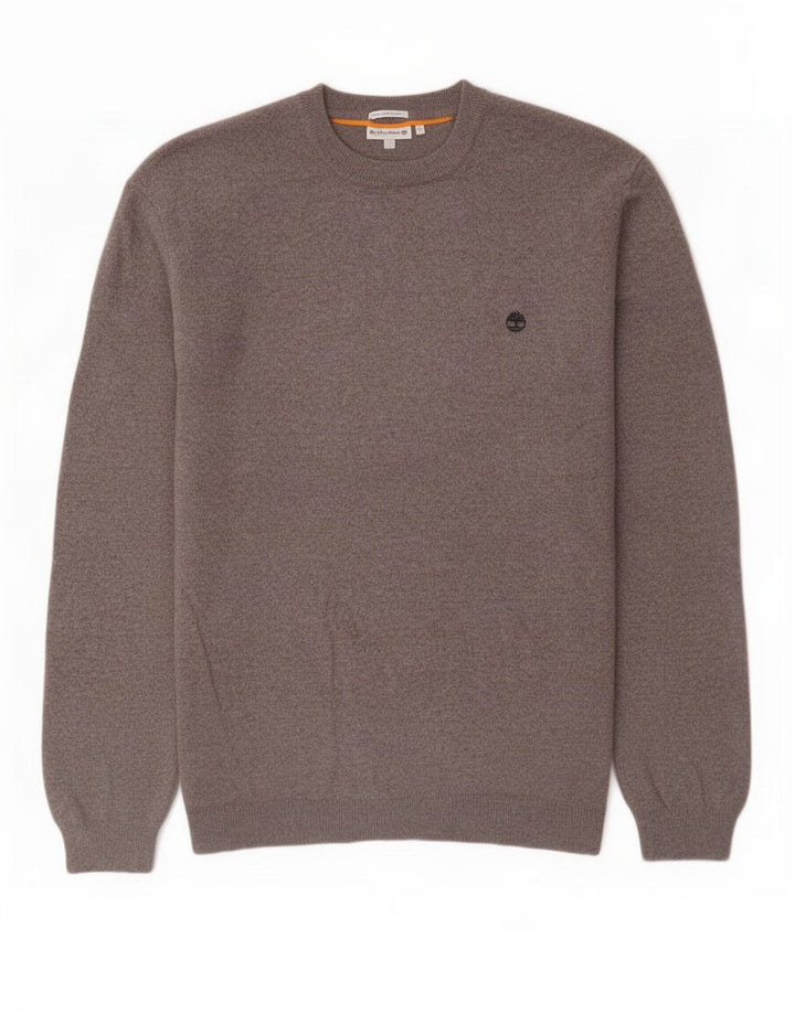 Męski sweter Timberland z okrągłym dekoltem 2XL Szara wełna owcza