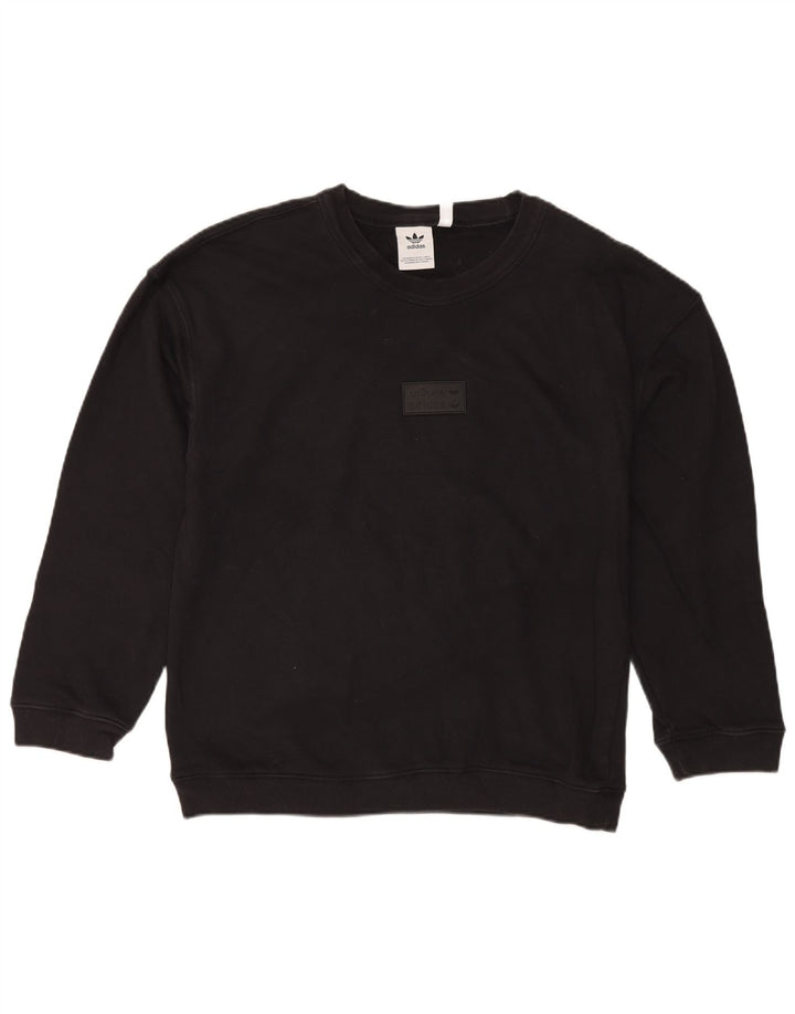 Adidas Męska Bluza Sweter Średni Czarny Bawełna