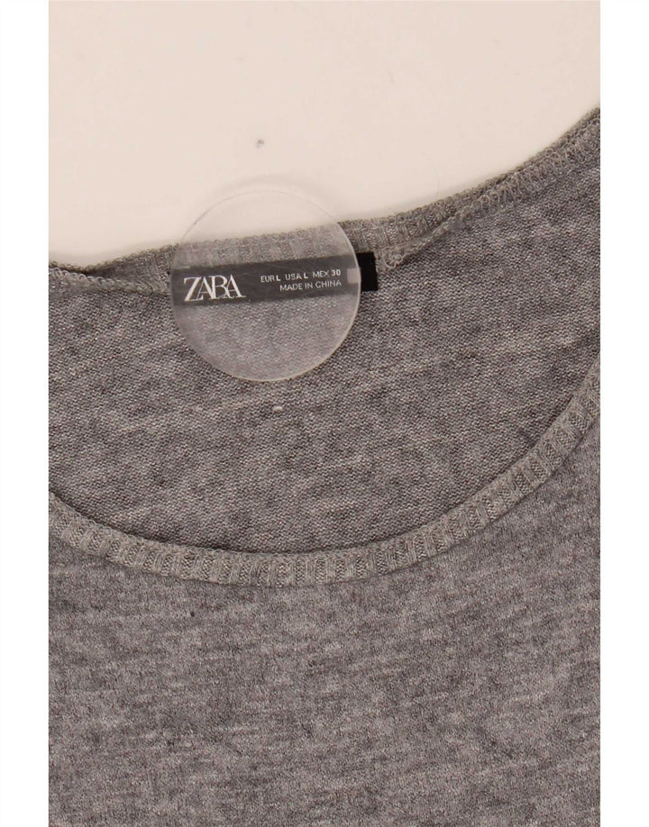 Damska kamizelka Zara Top UK 16 Large Grey Fair Isle