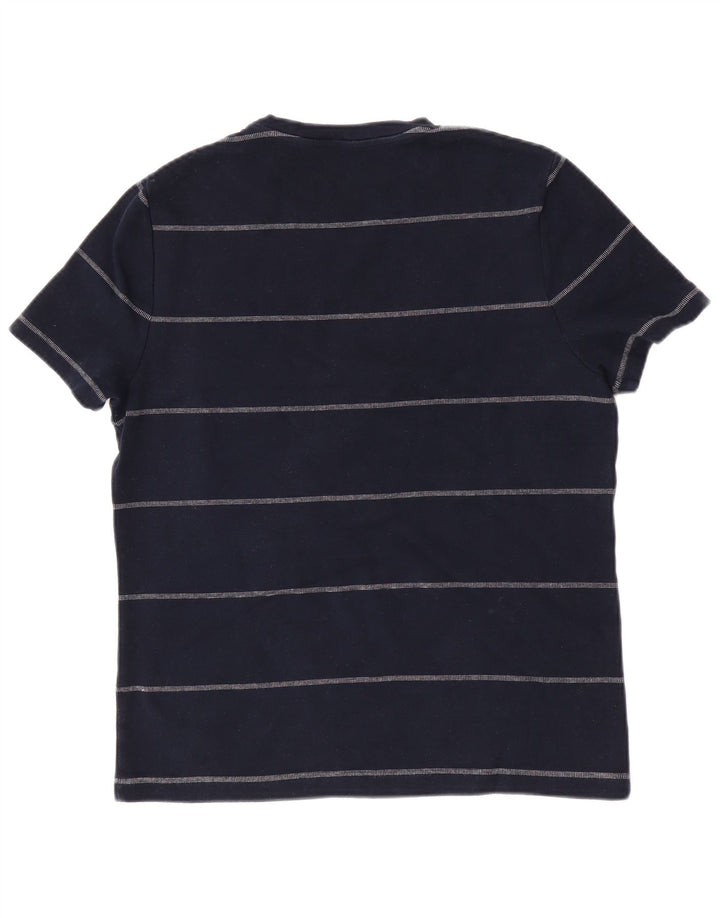 T-shirt męski Marks & Spencer o regularnym kroju, średni, granatowy w paski